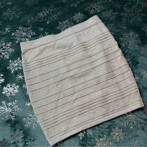 Charlotte Russe Cream and Gold Metallic Mini Skirt